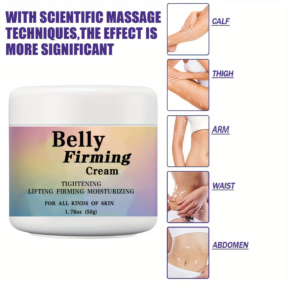 Body Cream 50g Jar with Caffeine Shea Butter Vitamin E and Macadamia Oil for External Belly Arm and Body Use