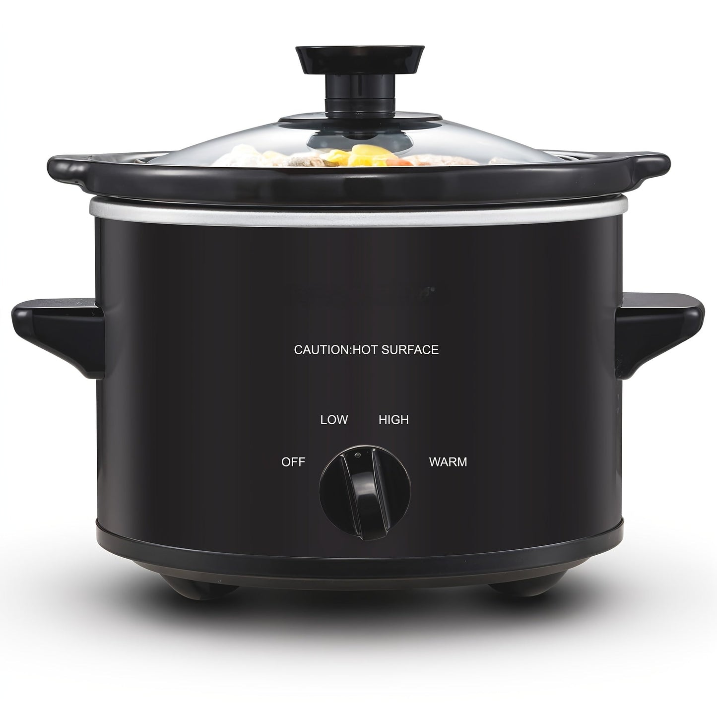 Mini Slow Cooker 1.5QT & 2.0QT with Adjustable Temperature Ceramic Crock & Dishwasher Safe Glass Lid – Small Slow Cooker for Sauces Dips Soups Stews, Stainless Steel & Black