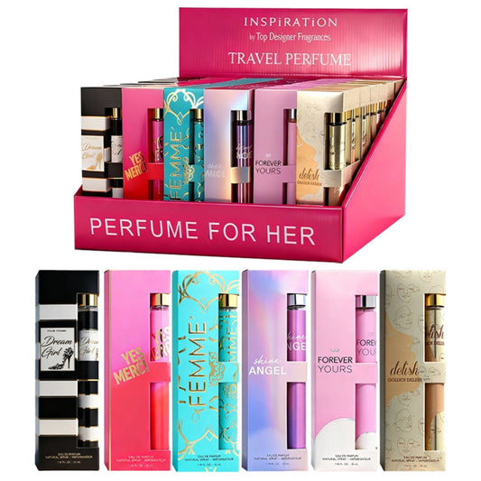 Women's Perfume Set Travel Size - 6 Piece Eau de Parfum Collection, Long Lasting Designer Fragrance Sampler Gift Set for Her, 1.18 fl oz Mini Perfume Bottles
