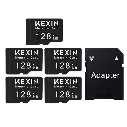 5-Pack SD Card 128MB 512MB KEXIN – Class 4 TF Flash Memory Cards for Phone Camera Tablet Laptop Car Audio Game Console – Bulk Value Set Secure Digital Storage Multi-Device Compatible