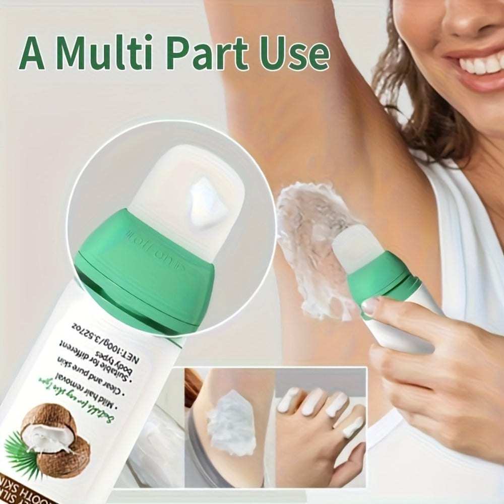 Hair Removal Cream ROZINO 100g Coconut and Squalane Tube with Carton for External Body Grooming