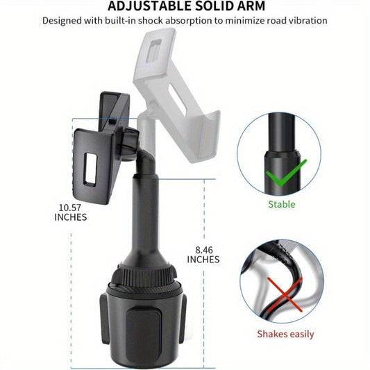 Car Headrest Tablet Holder Adjustable Clamp Mount for iPad iPhone Android Tablets 4.3-11 Inch Universal Backseat Tablet Stand 10.57 Inch Height Adjustable Arm Road Trip Travel Companion Black