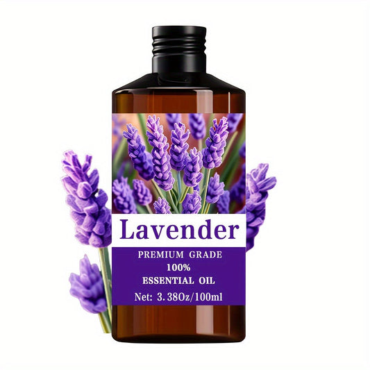 Essential Oil Lavender Floral Herbal Aroma in 100ml Bottle for Diffuser, Massage and Personal Care Use