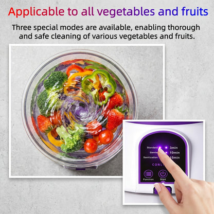 Fruit and Vegetable Cleaner Machine Ultrasonic Purifier Multifunctional Household Food Cleaning for Garden, Yard and Pest Management