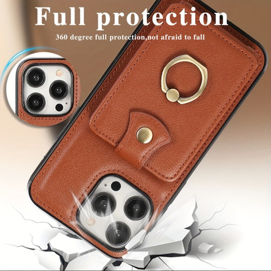 Phone Case RFID-Blocking Wallet with 2–3 Card Holder, Fold-Out Kickstand and Magnetic Charging for Select iPhones