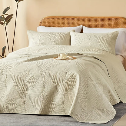 Coin-Pattern Quilt Set in Four Designs, Multiple Colors and Twin, Full-Queen or King-California King Sizes