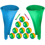 2PCS Green + Blue + 12 Balls + 2 Inflators