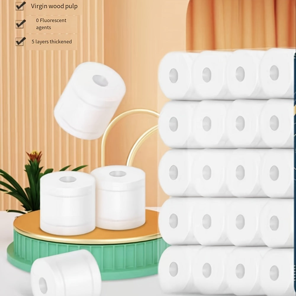 Four-Ply Toilet Paper Rolls in One, Two or Three Packs, Thick Undyed Bathroom Tissue for Home or Office Use
