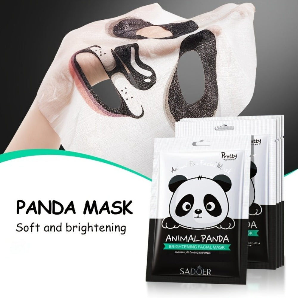 SADOER Animal-Print Sheet Mask 12-Pack with Two Each of Six Illustrated Facial Designs in Individual Pouches