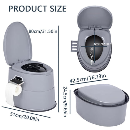 Portable Camping Toilet for Adults Extra Large Tall Spacious with Lid Hygienic Outdoor Travel Toilet for Car Hiking Beach Camping Fishing Emergency Use Heavy Duty Portable Potty