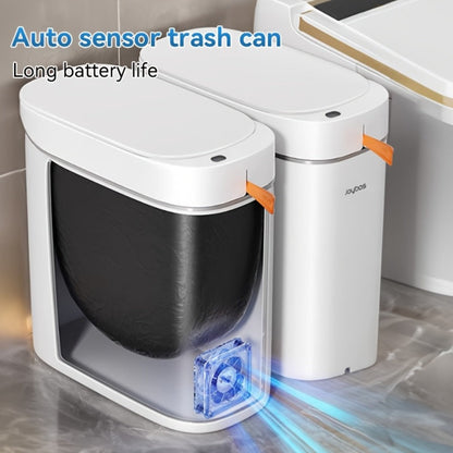 Sensor Trash Can Self-Emptying 3.8 Gallon with Drawstring Bags - Hands Free Infrared Smart for Home Cooking, Dining and Outdoor Meals