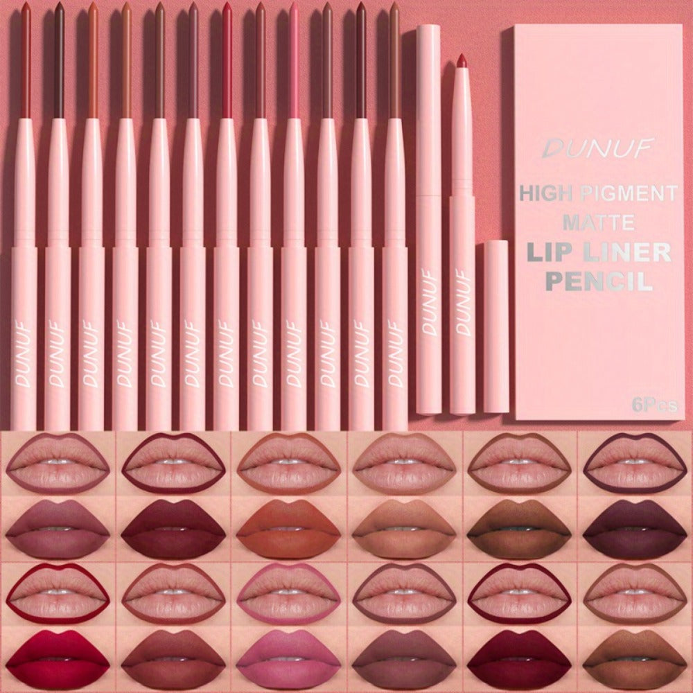 Twelve-Piece Lip Liner and Lip Color Pencil Set with Nude-to-Bold Visible Shades in the 12 Colors Option
