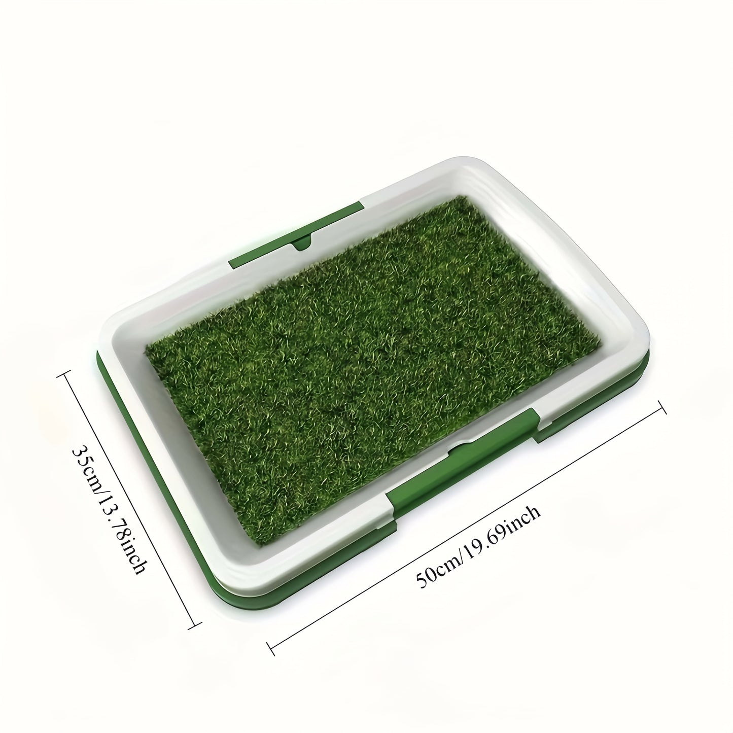 Artificial Grass Dog Potty Training Mat with Tray – Non-Slip Splash-Proof Indoor Puppy Toilet, Odor-Free 3-Layer Design, 18x12 Inch for Home & Travel