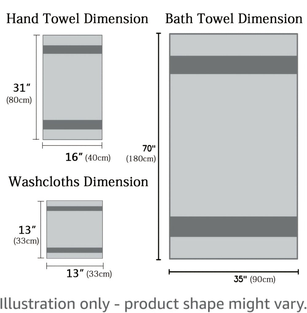 Twenty-Piece Bath Towel Set with Eight Large Towels and Twelve Washcloths in Ten Exact Color Options