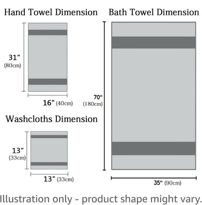 Twenty-Piece Bath Towel Set with Eight Large Towels and Twelve Washcloths in Ten Exact Color Options