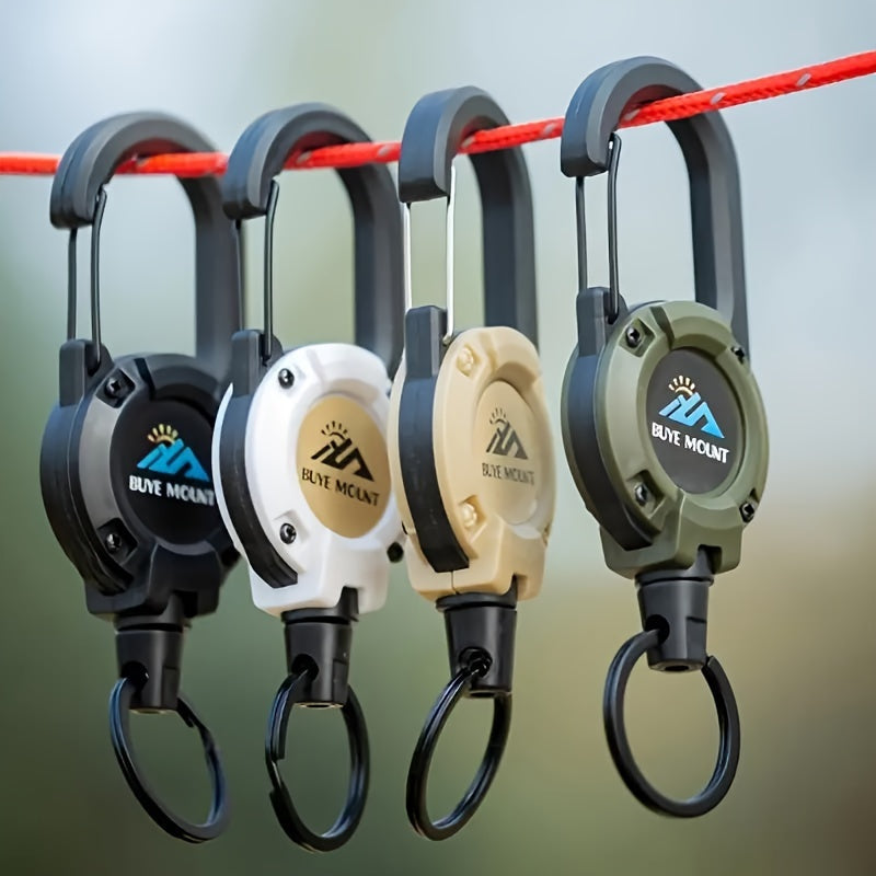 Two-Pack Retractable Keychains with 23-Inch Steel Wire, Lanyards and Four Color Options for Daily Carry