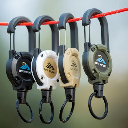 Two-Pack Retractable Keychains with 23-Inch Steel Wire, Lanyards and Four Color Options for Daily Carry