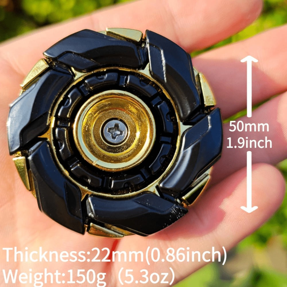 Adult Metal Fidget Spinner with Four Finish Options, 50 mm Diameter, Hex Key and Adjustable Blade Hardware