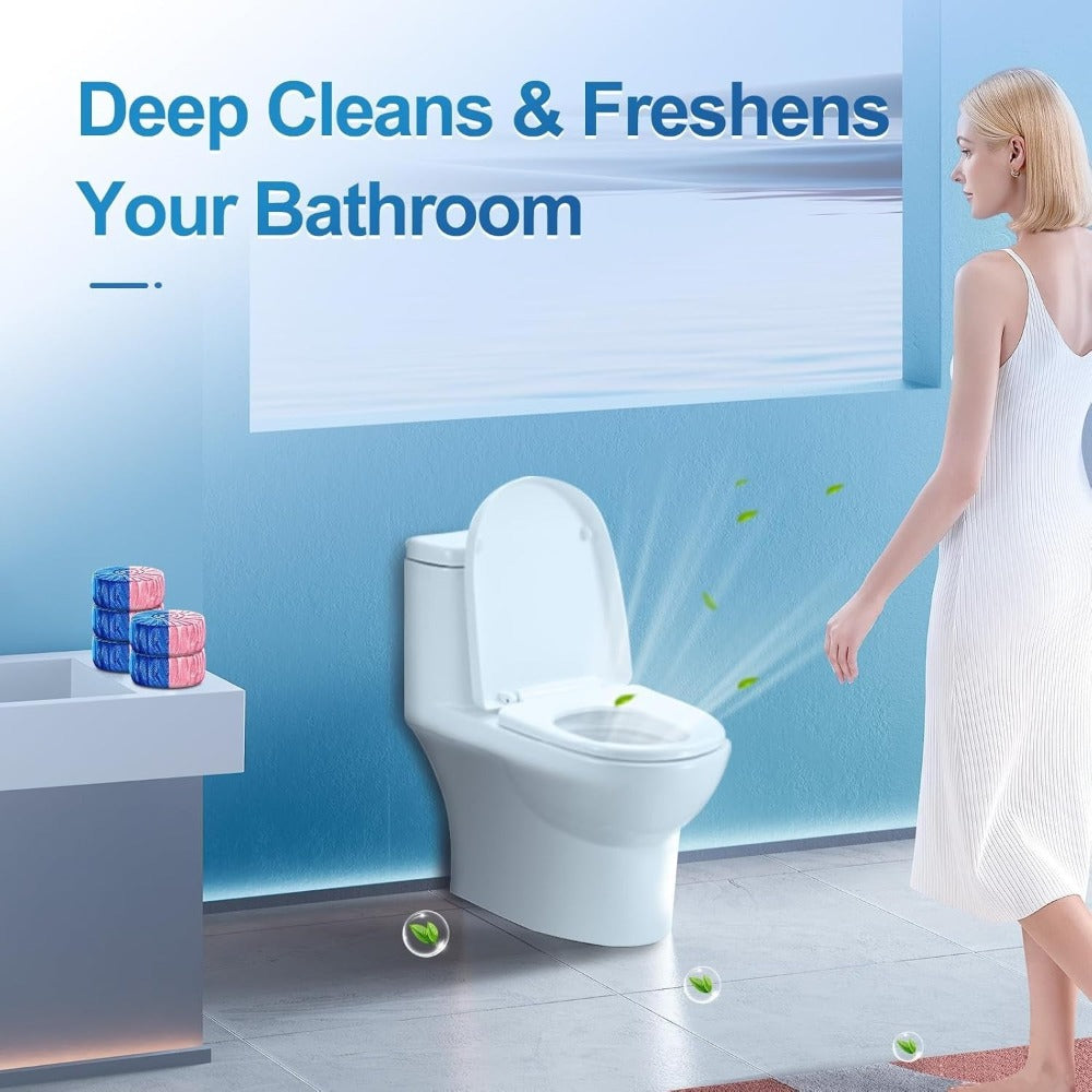 Automatic Toilet Bowl Cleaner Tablets 20/36/60 Pack – Powerful Lemongrass Scent Toilet Tank Cleaner Tabs