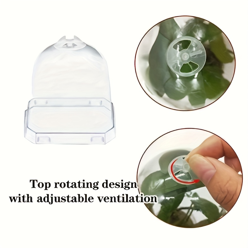 Clear Nursery Pot Set with Humidity Dome Lids, Vent Controls and Protected 30-Piece Checkout Label