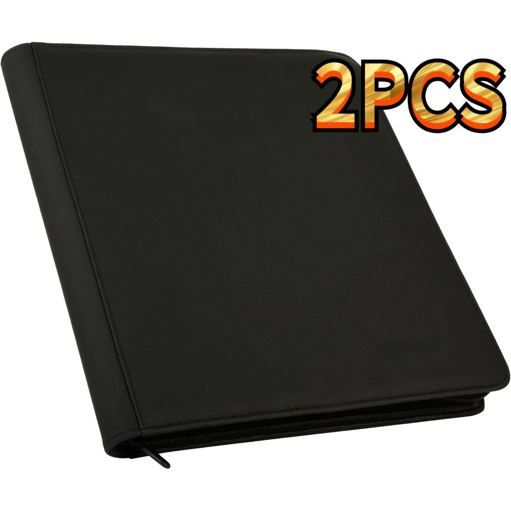 Two-Pack Black Top-Loader Binder Set with 9-Pocket Pages, 41 × 35 × 5 cm Size and 576-Card Capacity Label