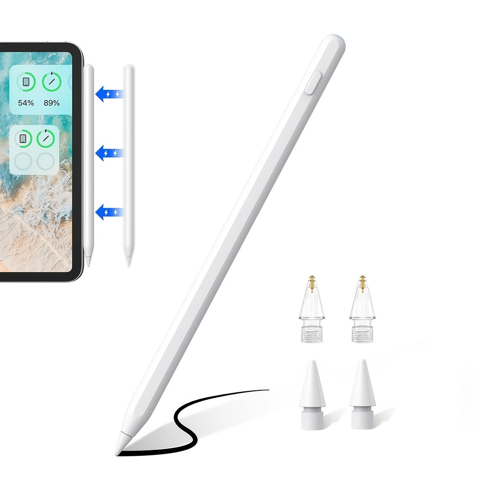 iPad Stylus Pen 2nd Generation, Palm Rejection Magnetic Charging USB Rechargeable, Compatible with iPad Air 5/4/3, iPad Mini 7/6/5, iPad Pro 11"/12.9"/13", iPad 10/9/8/7/6 A16, Apple Pencil Alternative for Drawing Writing Notes