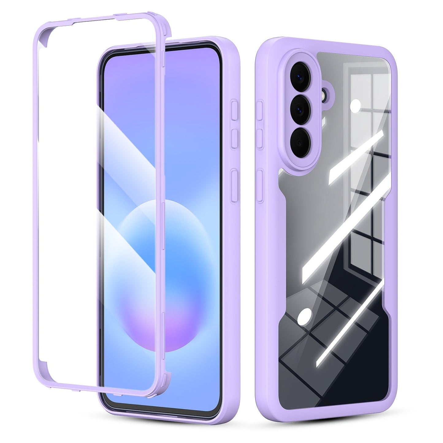 Rugged Samsung Galaxy A-Series Phone Case with Built-In Screen Cover in Four Colors and Six Model Options