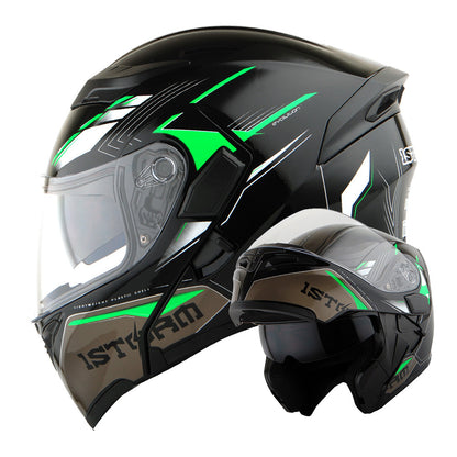 Motorcycle Modular Full Face Helmet Flip Up Dual Visor Inner Smoked Shield Lightweight Aerodynamic Thermoplastic Shell Removable Washable Interior for Men Women, Multiple Colors S M L XL