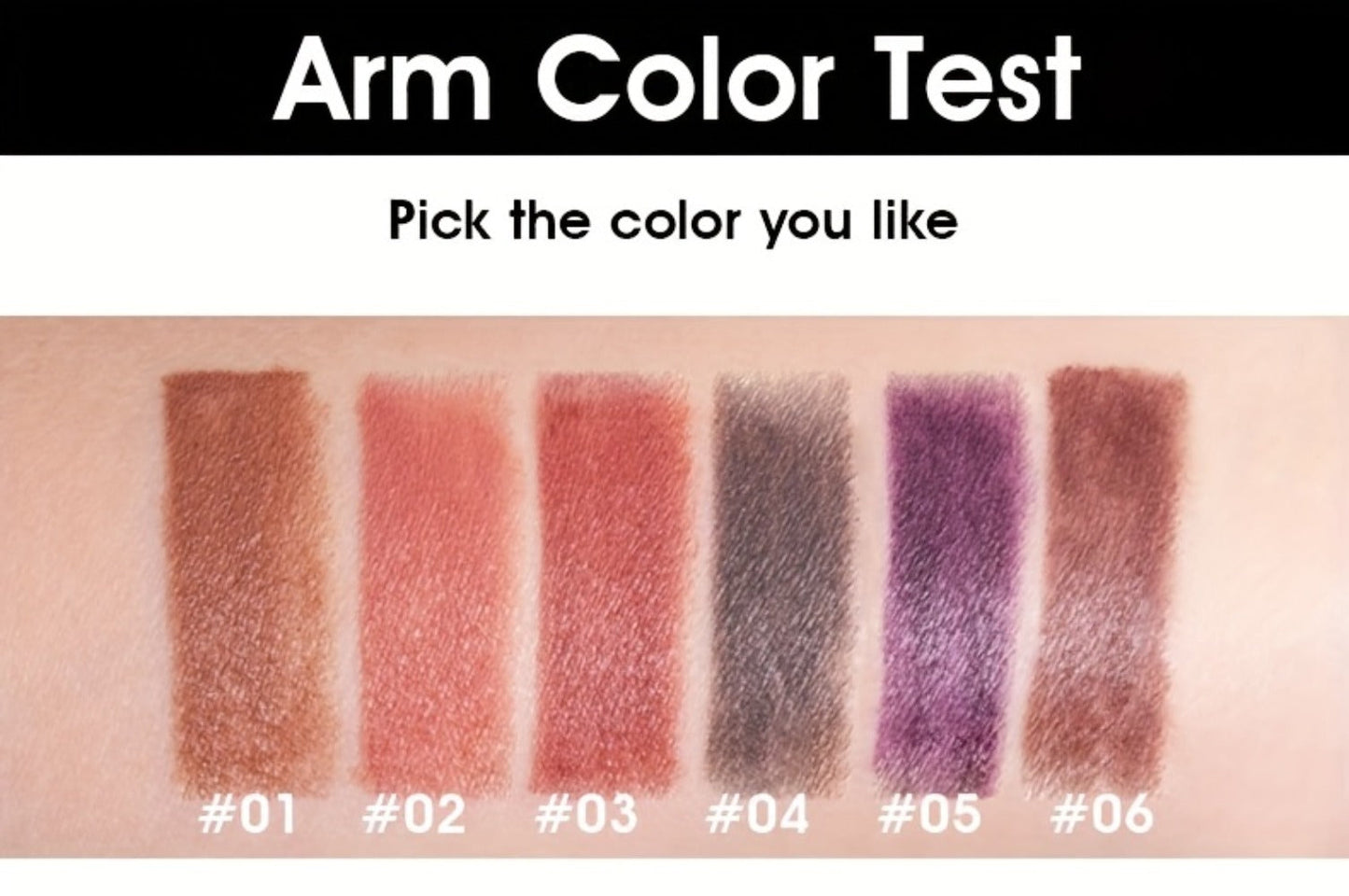 Six-Color Twist-Up Cream Liner Set for Makeup in Brown, Black and Red-Brown Shades with 3g Sticks