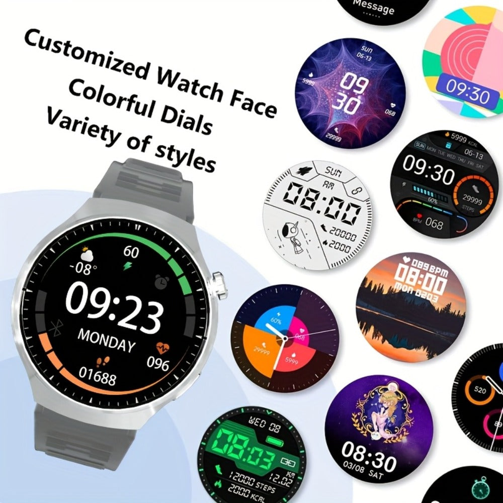 Smartwatch 1.52 Inch HD Touchscreen with Wireless Calling, Alloy Case and Camera Control in Two Colors