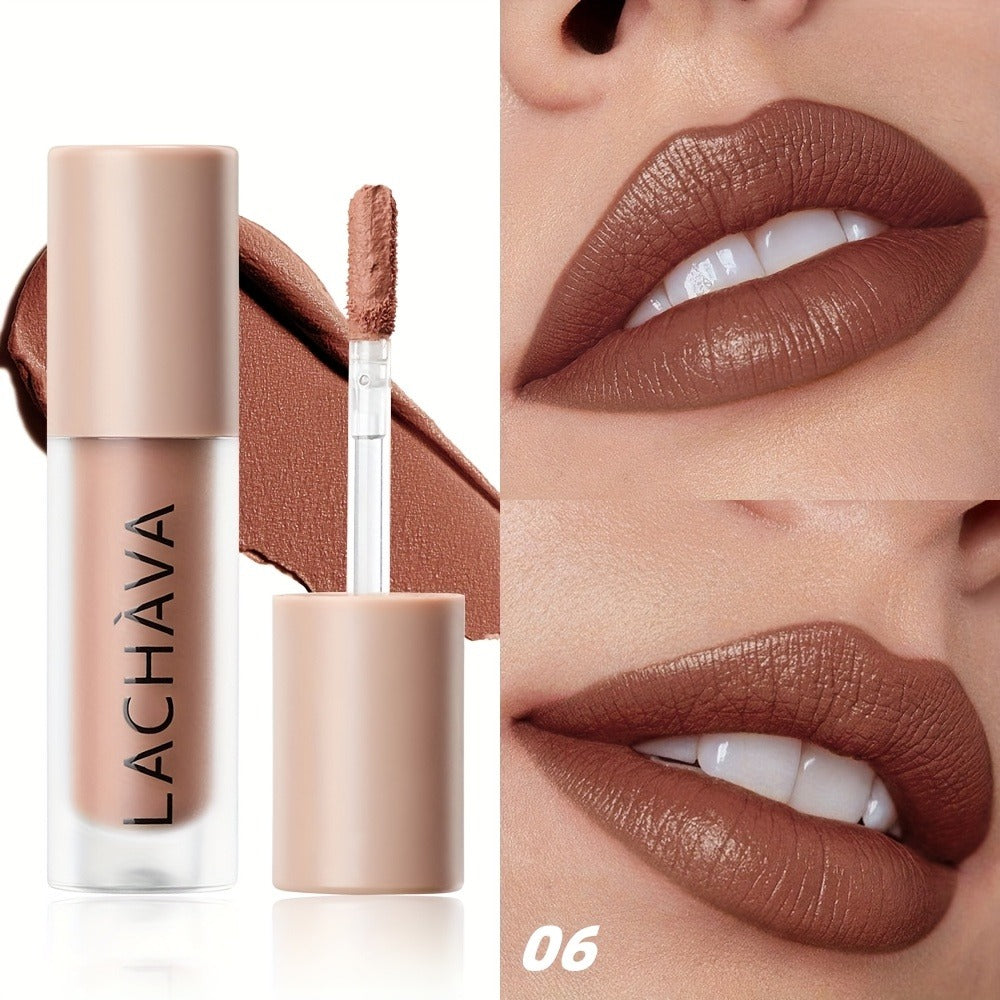 Velvet Matte Liquid Lip Color in Five Coordinated Nude-Tone Shades with 7.4cm Square Tube and Wand