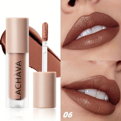 Velvet Matte Liquid Lip Color in Five Coordinated Nude-Tone Shades with 7.4cm Square Tube and Wand