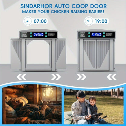 Automatic Chicken Coop Door | Timer Light Sensor Anti-Pinch Auto Open