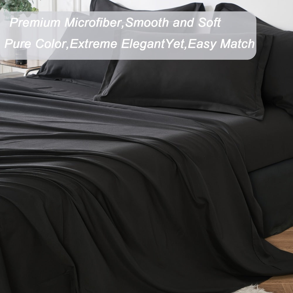 Comforter Set Soft Breathable Microfiber Bed in a Bag with Fitted Sheet Flat Sheet Pillowcases & Shams – All Season Fluffy Checkered Bedding Set Twin Full Queen King