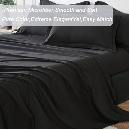 Comforter Set Soft Breathable Microfiber Bed in a Bag with Fitted Sheet Flat Sheet Pillowcases & Shams – All Season Fluffy Checkered Bedding Set Twin Full Queen King