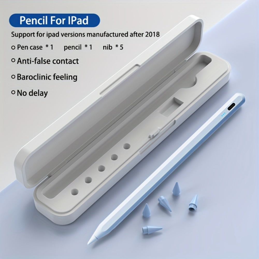 Rechargeable Stylus Pen for Listed 2018–2024 iPad Models with Magnetic Storage, Tilt Response and Four Color Bundles