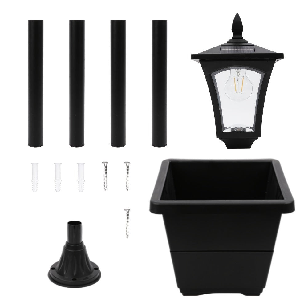 Solar Post Light Outdoor Garden Pathway Lamp IP44 Waterproof 60LM Warm White LED – Solar Powered Landscape Stake Light for Yard Driveway Patio Walkway Christmas Holiday Decoration