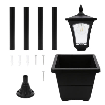 Solar Post Light Outdoor Garden Pathway Lamp IP44 Waterproof 60LM Warm White LED – Solar Powered Landscape Stake Light for Yard Driveway Patio Walkway Christmas Holiday Decoration