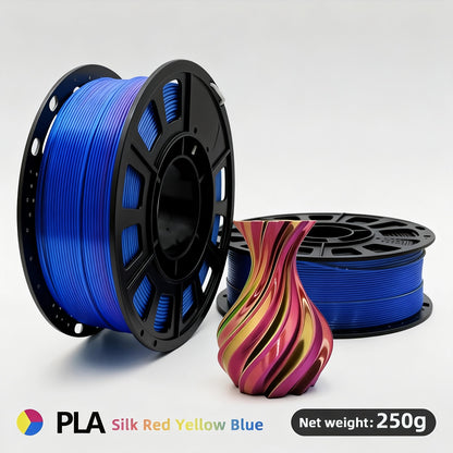 Gradient Rainbow PLA Filament 1.75mm 32 Colors, Shiny Multicolor Fast Color-Changing 250g Spool for FDM 3D Printers