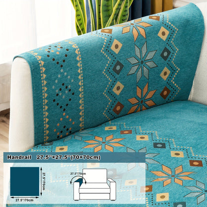 Sofa Cover Bohemian Geometric Panels for 1 to 4 Seats, Armrest or Backrest in Five Color Options