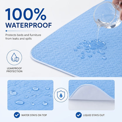 Washable Incontinence Pad Leak Proof Mattress Protector Reusable Cotton Bed Pad for Seniors Elderly Teens Menstruation Quilted Underpad Multiple Sizes