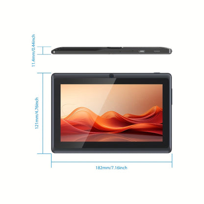 PEICHENG 7 Inch Android Tablet, 2GB RAM 32GB ROM, 1024x600 IPS Screen, 3000mAh Battery, Dual Camera 2MP+5MP, 2.4G WiFi, Type-C, Tablet PC for Kids Reading Learning Photos Entertainment