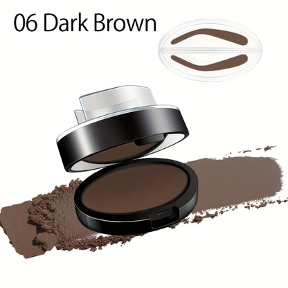 Waterproof Eyebrow Stamp Powder Kit Natural Arched Brow Shaping Long-Lasting Makeup for Women – Beginner Friendly Works on Dry & Oily Skin – Grey, Light Brown, Dark Brown Shades