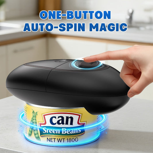 Electric Can Opener One-Touch Automatic – Smooth Edge Battery Operated Handheld Opener for All Can Sizes, Best Kitchen Gadget for Seniors, Arthritis & Weak Hands, Great Gift Idea