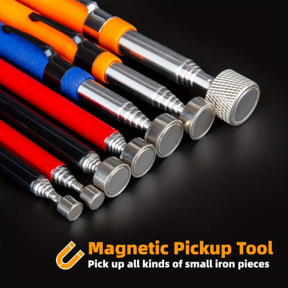 Telescoping Magnetic Pickup Tool Set with Three Bundle Configurations, Strength Labels, Tray or Inspection Mirror