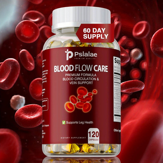 Blood Flow Support Capsules with Niacin, Hawthorn & Ginger Root – Heart Health & Leg Circulation Supplement | 120 Capsules | ShopVora UK