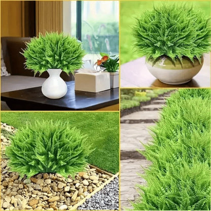 Artificial Boston Fern Stems, 10-Piece Greenery Set with 14-Inch Height and 11-Inch Spread