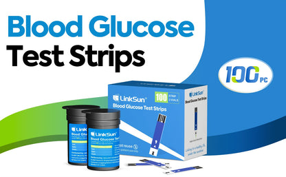 Blood Sugar Test Strips 100 Count Compatible with G-425-1 G-425-2 G-425-3 Glucose Meter Strips for Diabetic Blood Glucose Monitoring 1 Box