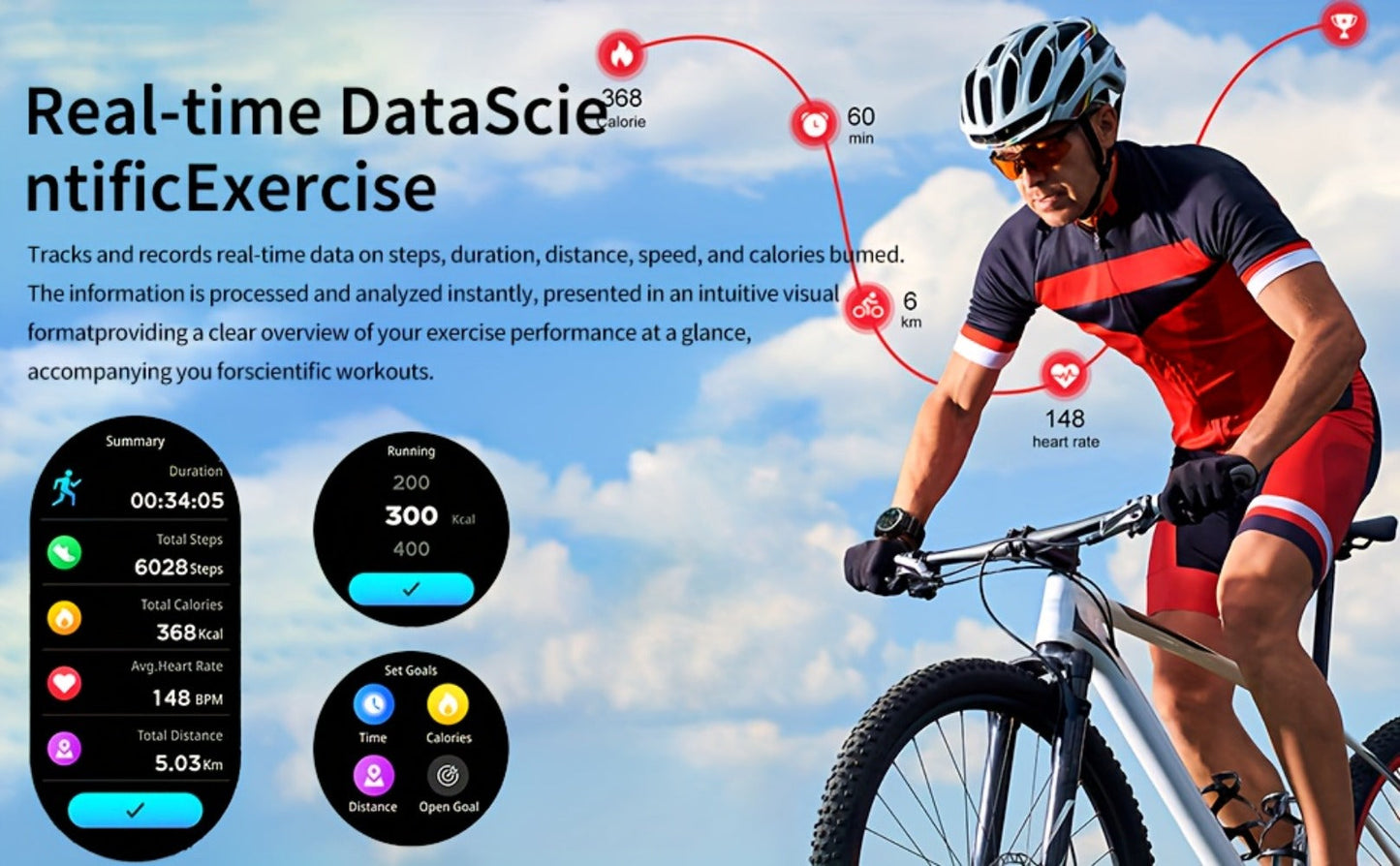 2-in-1 Smartwatch with Built-In Earphones 1.46 Inch IPS Touch Screen 100 Sport Modes Outdoor Fitness Tracker Heart Rate Blood Oxygen Sleep Monitor Weather Alarm Remote Control iPhone Android Compatible Extra Strap Included