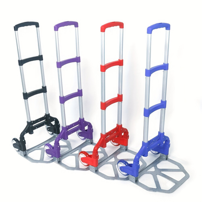 Folding Hand Truck Dolly Aluminum Collapsible Cart Portable Luggage Trolley 165 lbs Capacity
